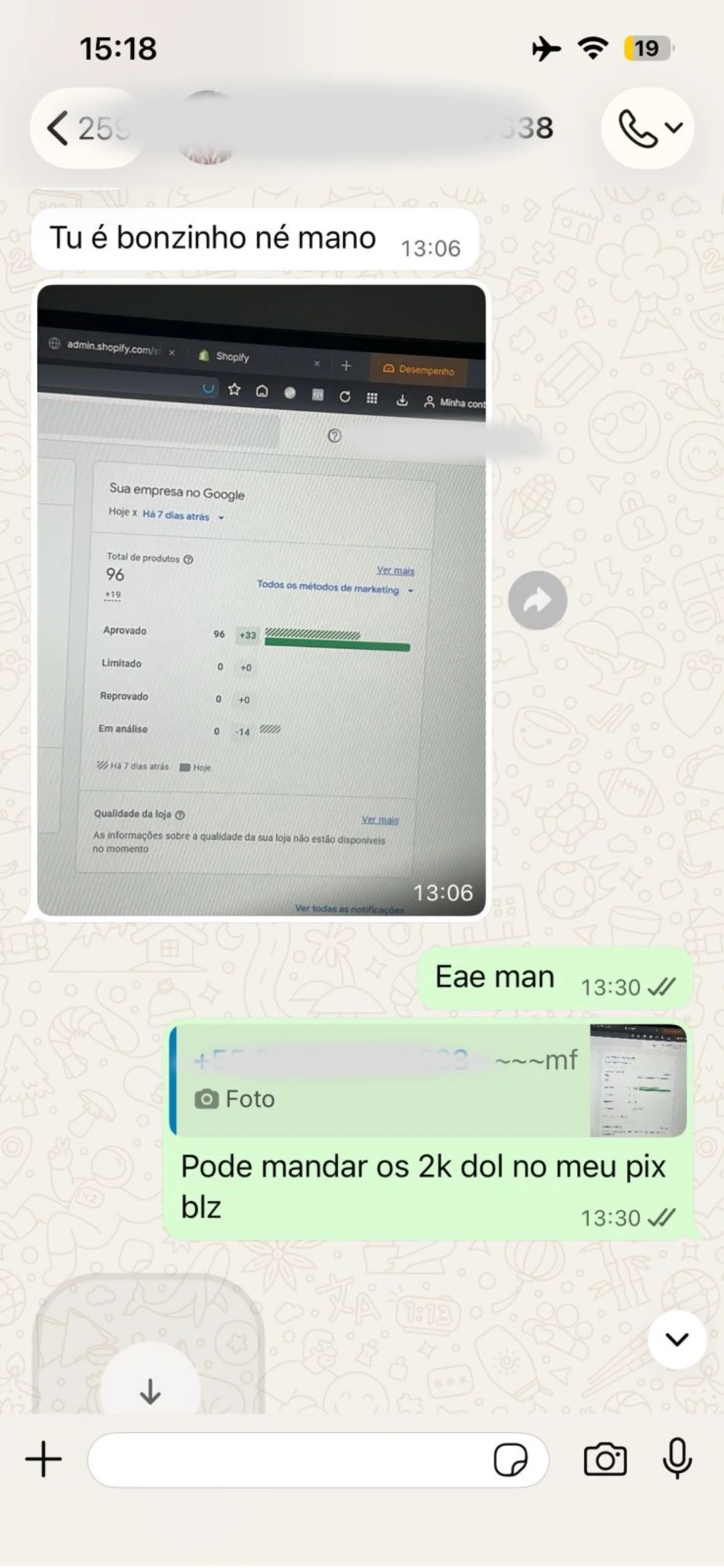 Print Maurício - conta ativa